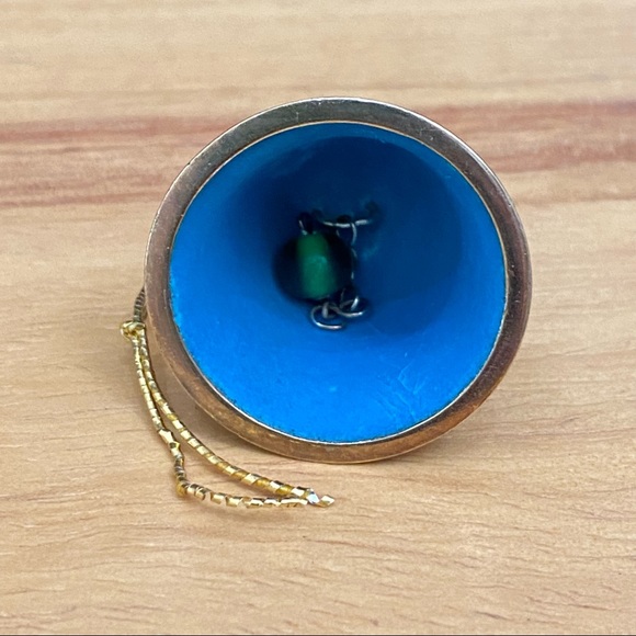 Vintage Cloisonné Champleve Miniature Collectible Bell Decor - Picture 6 of 10